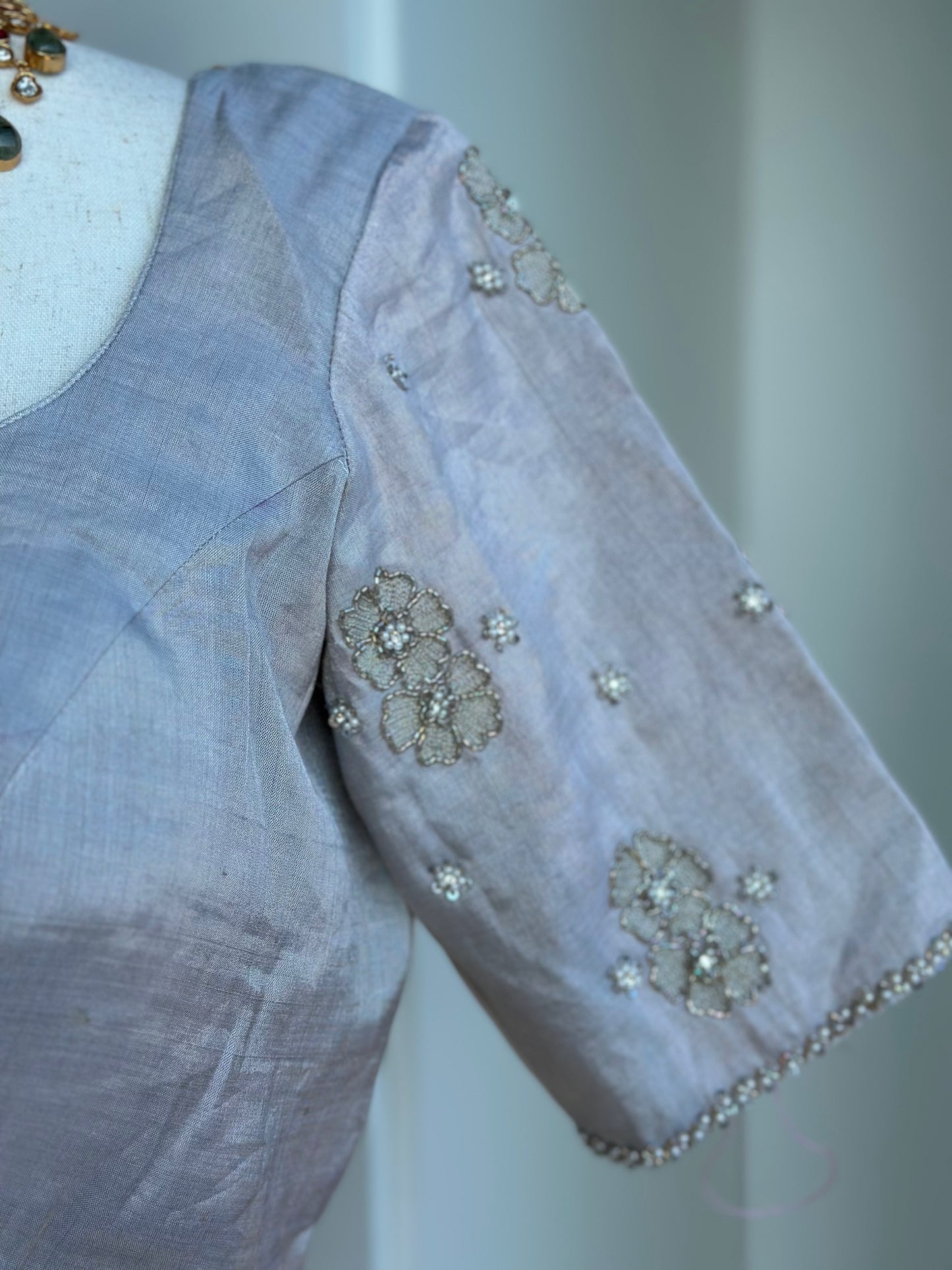 Tissue Embroidery Blouse | Readymade embroidery blouses in USA