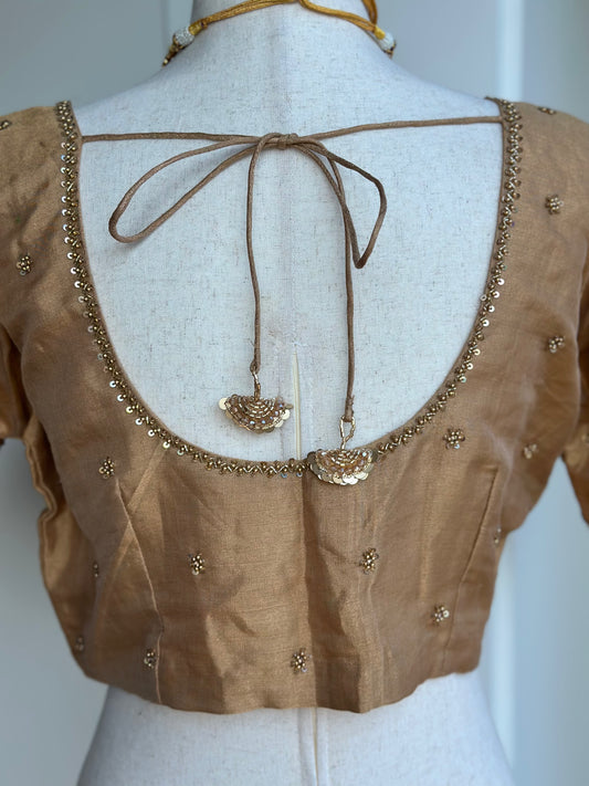 Tissue Embroidery Blouse | Readymade embroidery blouses in USA