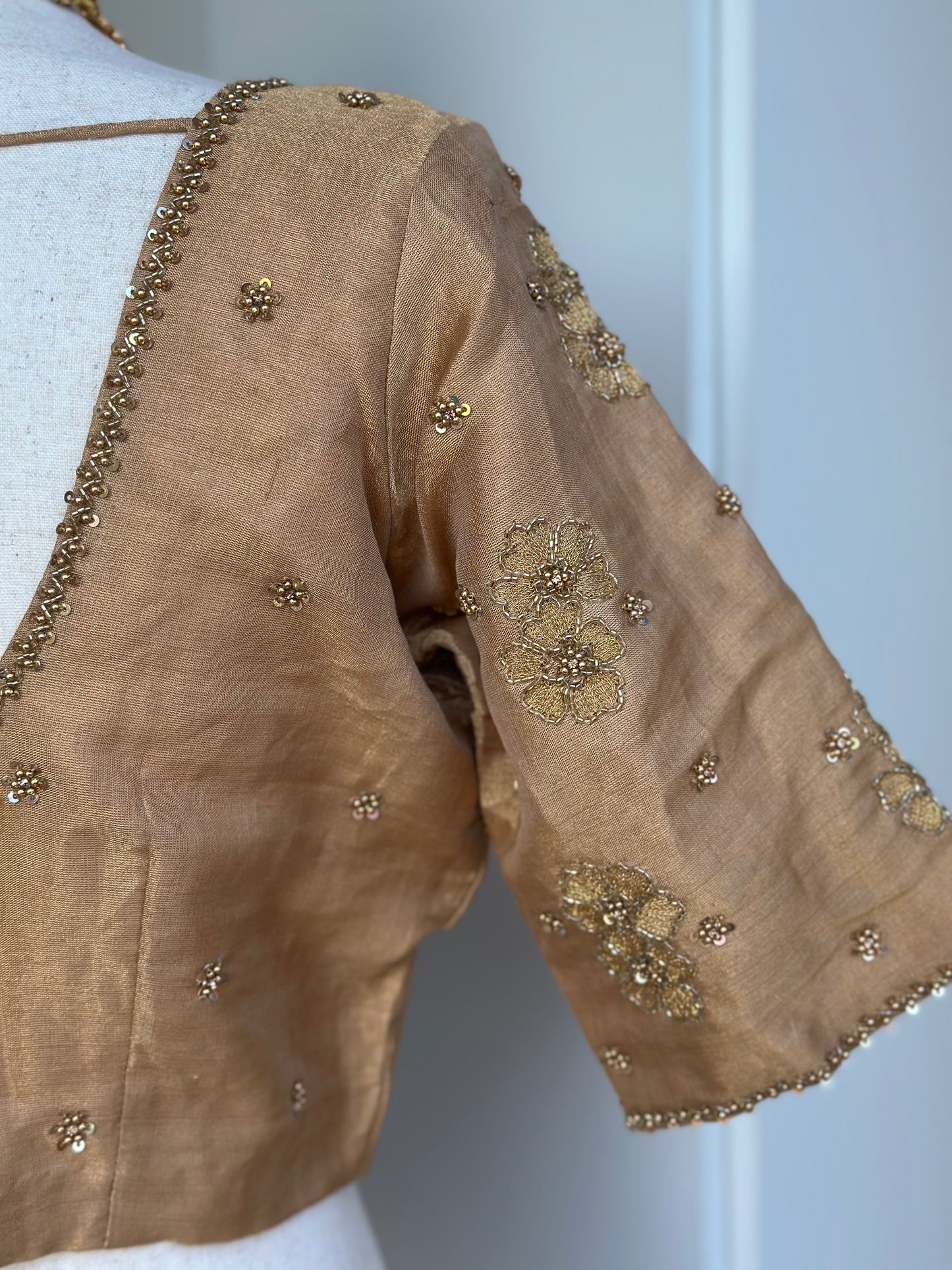 Tissue Embroidery Blouse | Readymade embroidery blouses in USA