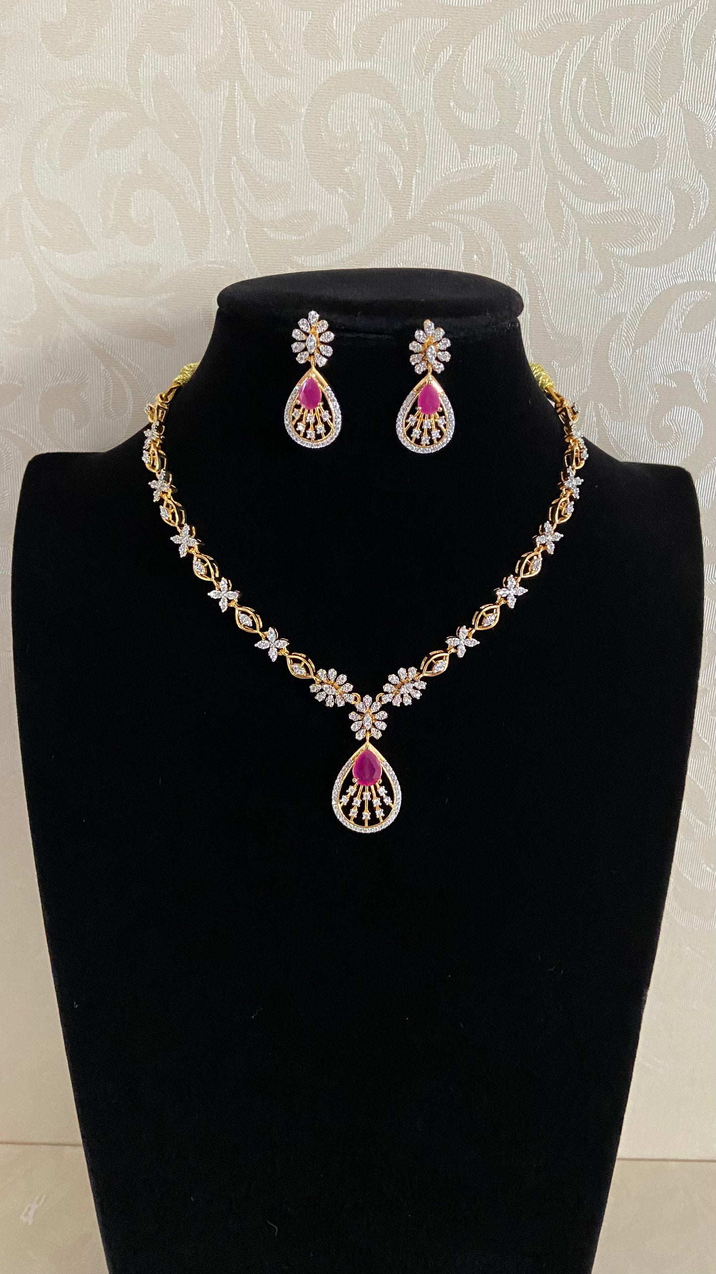 AD Ruby Necklace Set | Latest Indian Jewelry In USA