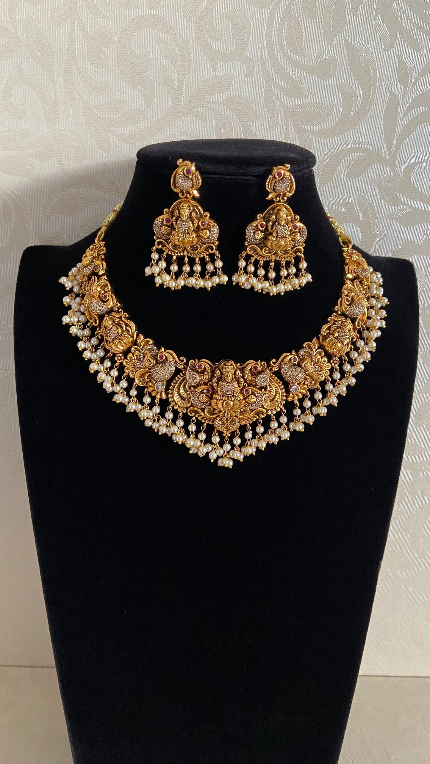 Antique Lakshmi Necklace Set | Traditional Jewelry In USA