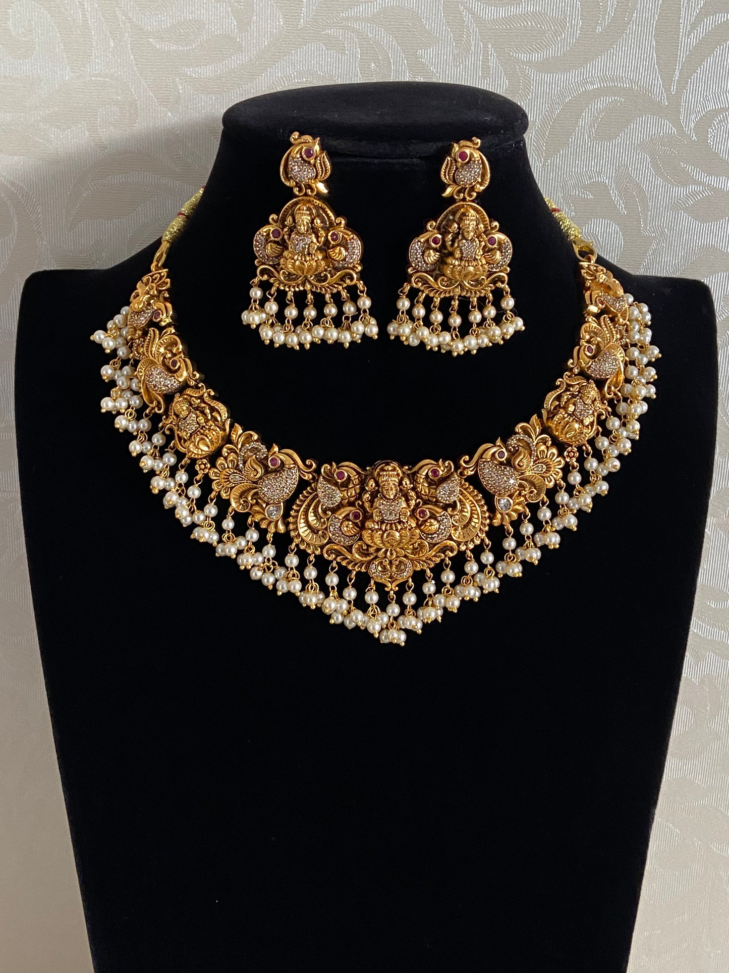 Antique Lakshmi Necklace Set | Traditional Jewelry In USA