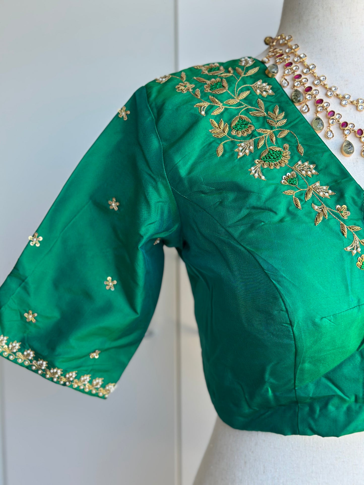 Pure Silk Embroidery Blouse |  Readymade Blouses in USA