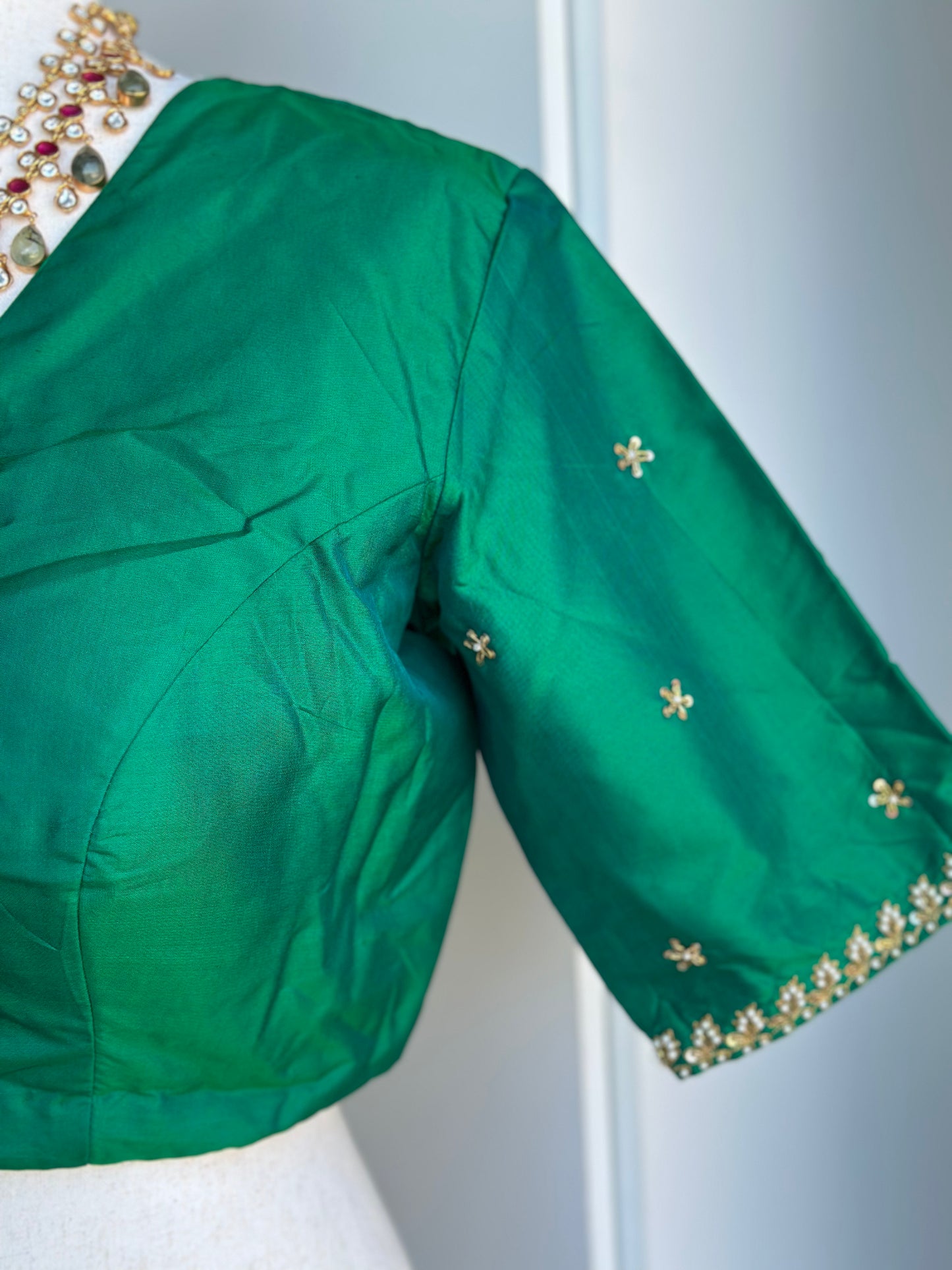 Pure Silk Embroidery Blouse |  Readymade Blouses in USA