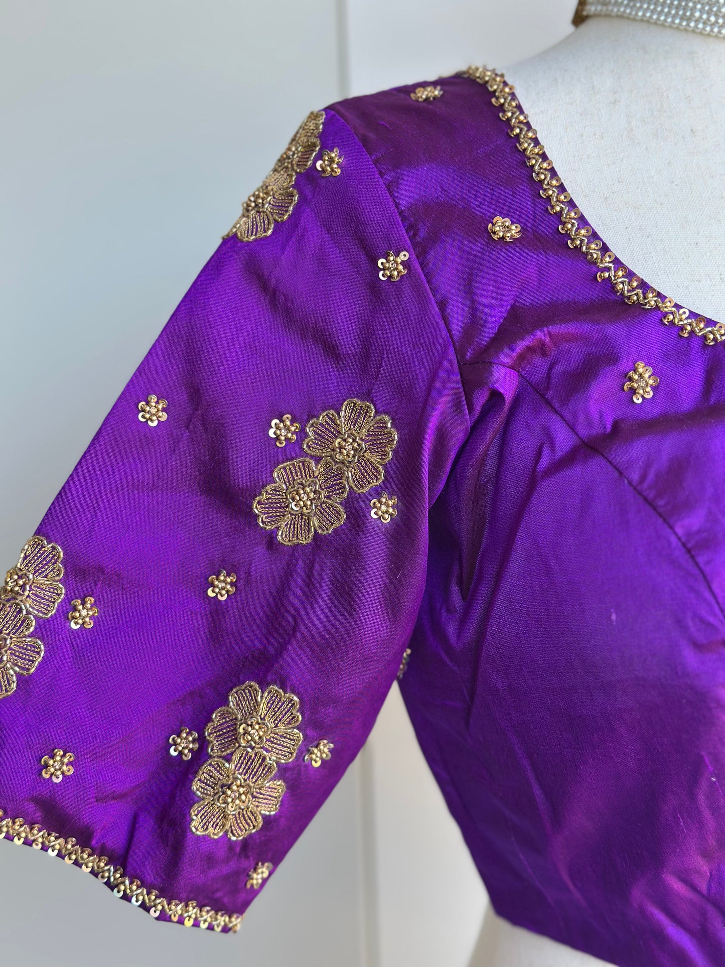 Pure Silk Embroidery Blouse | Saree blouses in USA