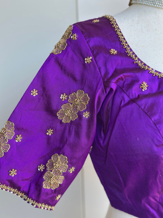Pure Silk Embroidery Blouse | Saree blouses in USA