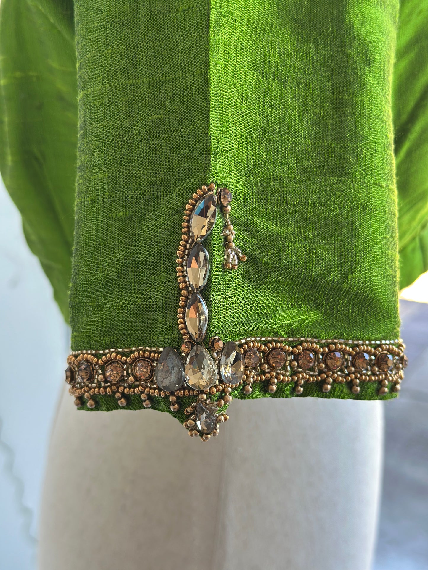 Raw Silk Embroidery Blouse | Saree Blouses in USA