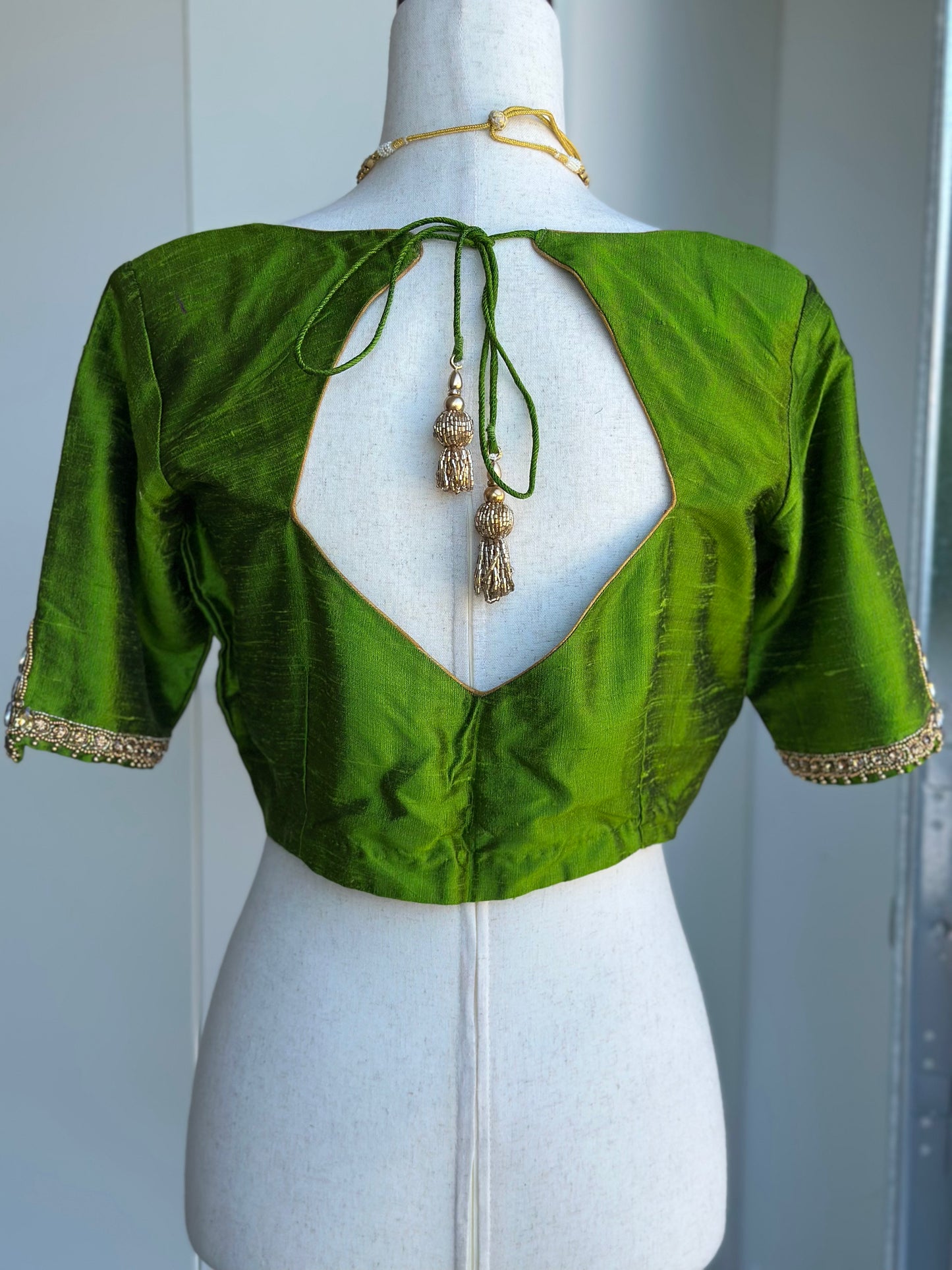 Raw Silk Embroidery Blouse | Saree Blouses in USA