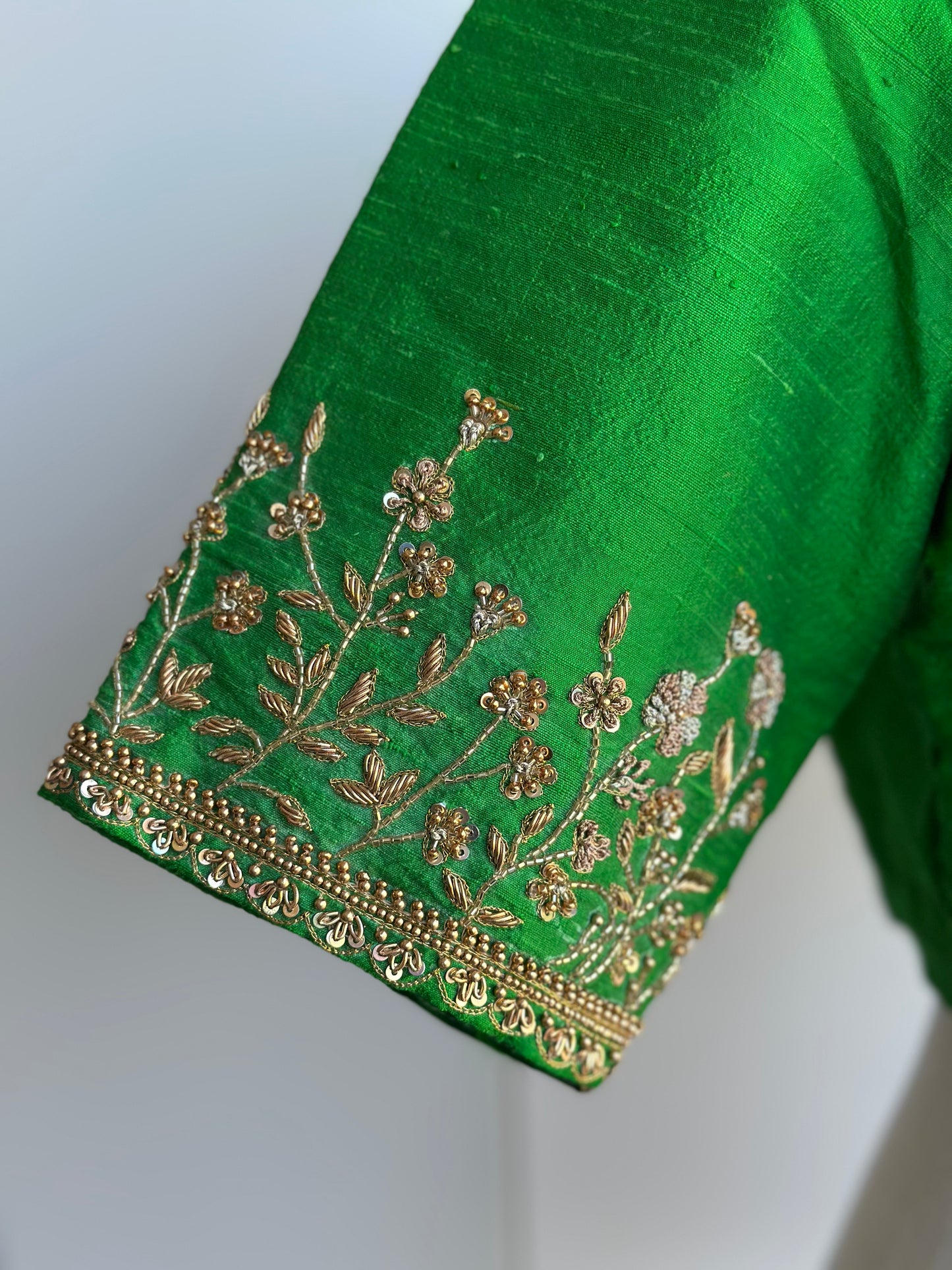 Raw Silk Embroidery Blouse | Saree Blouses in USA