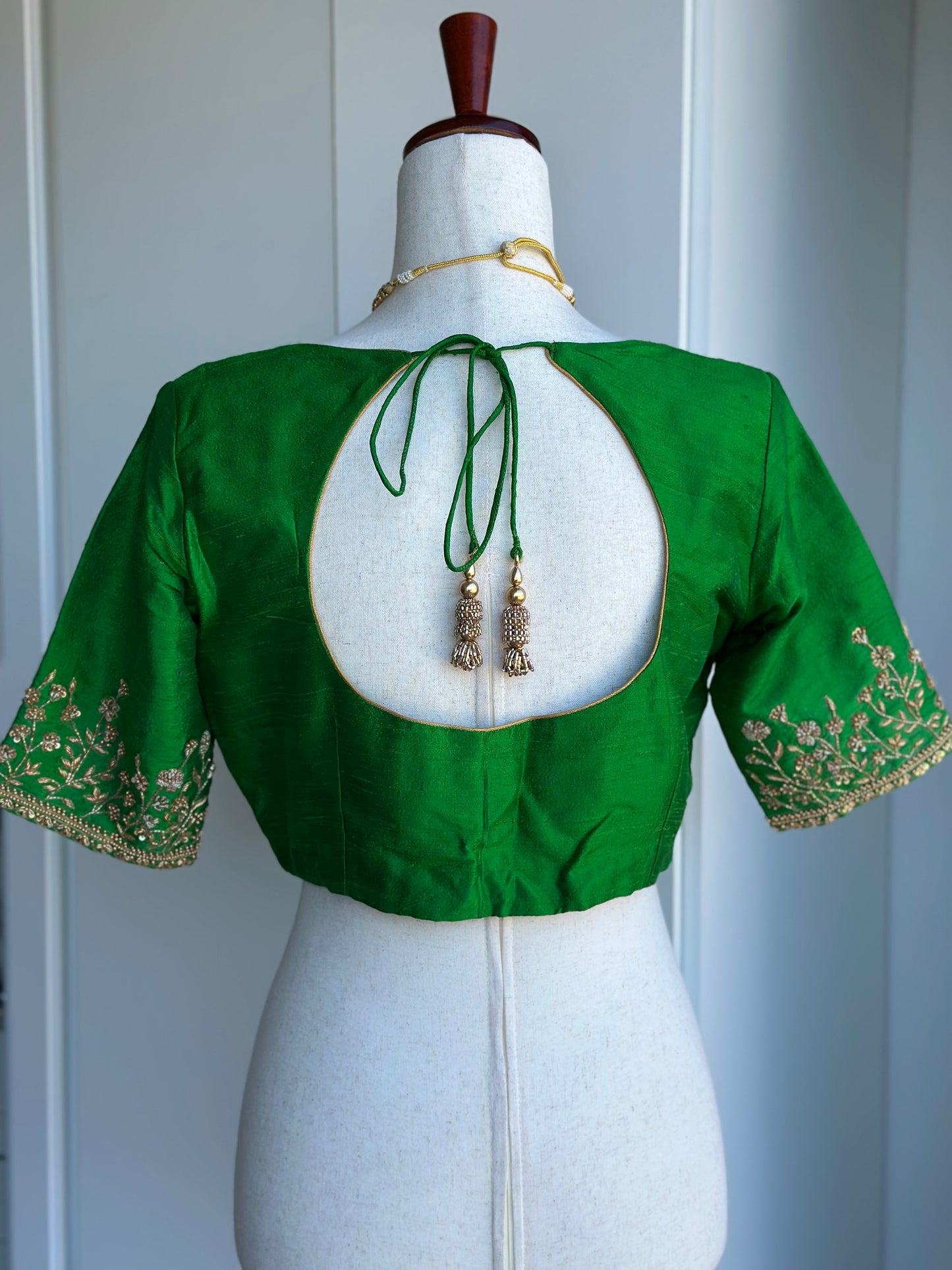 Raw Silk Embroidery Blouse | Saree Blouses in USA