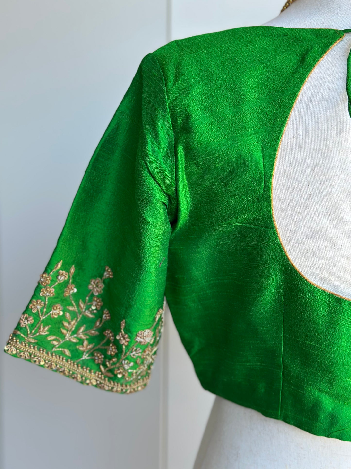 Raw Silk Embroidery Blouse | Saree Blouses in USA