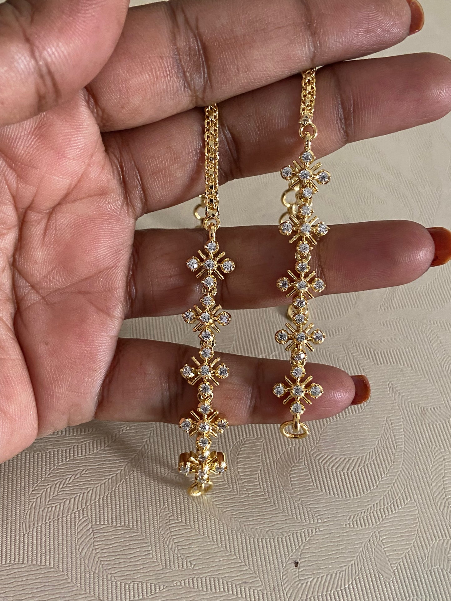 AD Matilu |  Indian Ear Chains | Indian Traditional Jewelry In USA