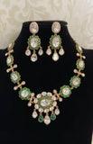 Moissanite & Kundan Fusion Necklece