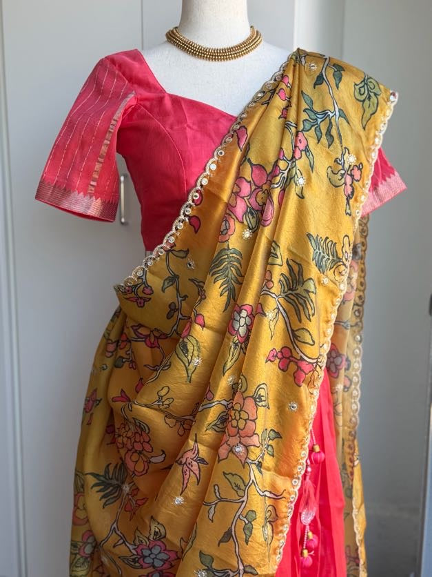 Teens Mangalagiri Handloom Lehanga | Traditional Langa voni | Ethnic Wear