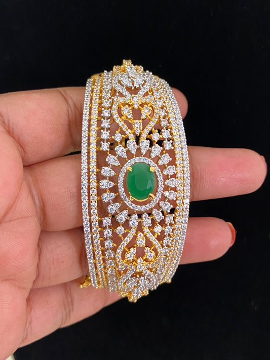 CZ  2Tone Bracelet | Openable Bracelet | Indian Jewelry  | Gift Idea