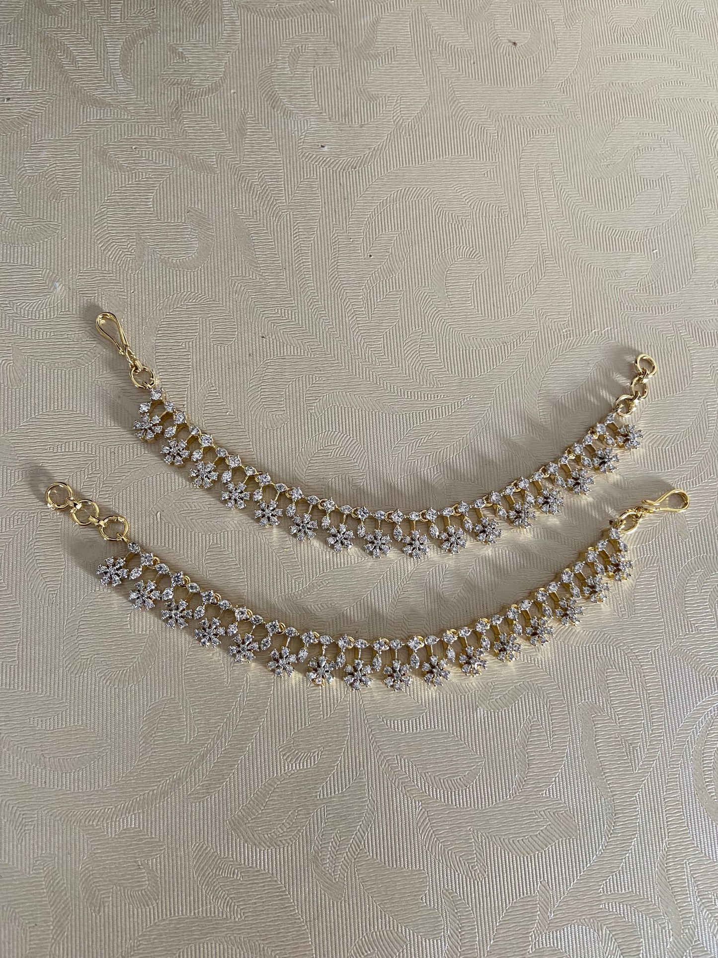 AD Champaswaralu | Indian Ear Chains | Hair accessories