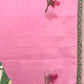 Pinkish purple Organza Handwork Saree