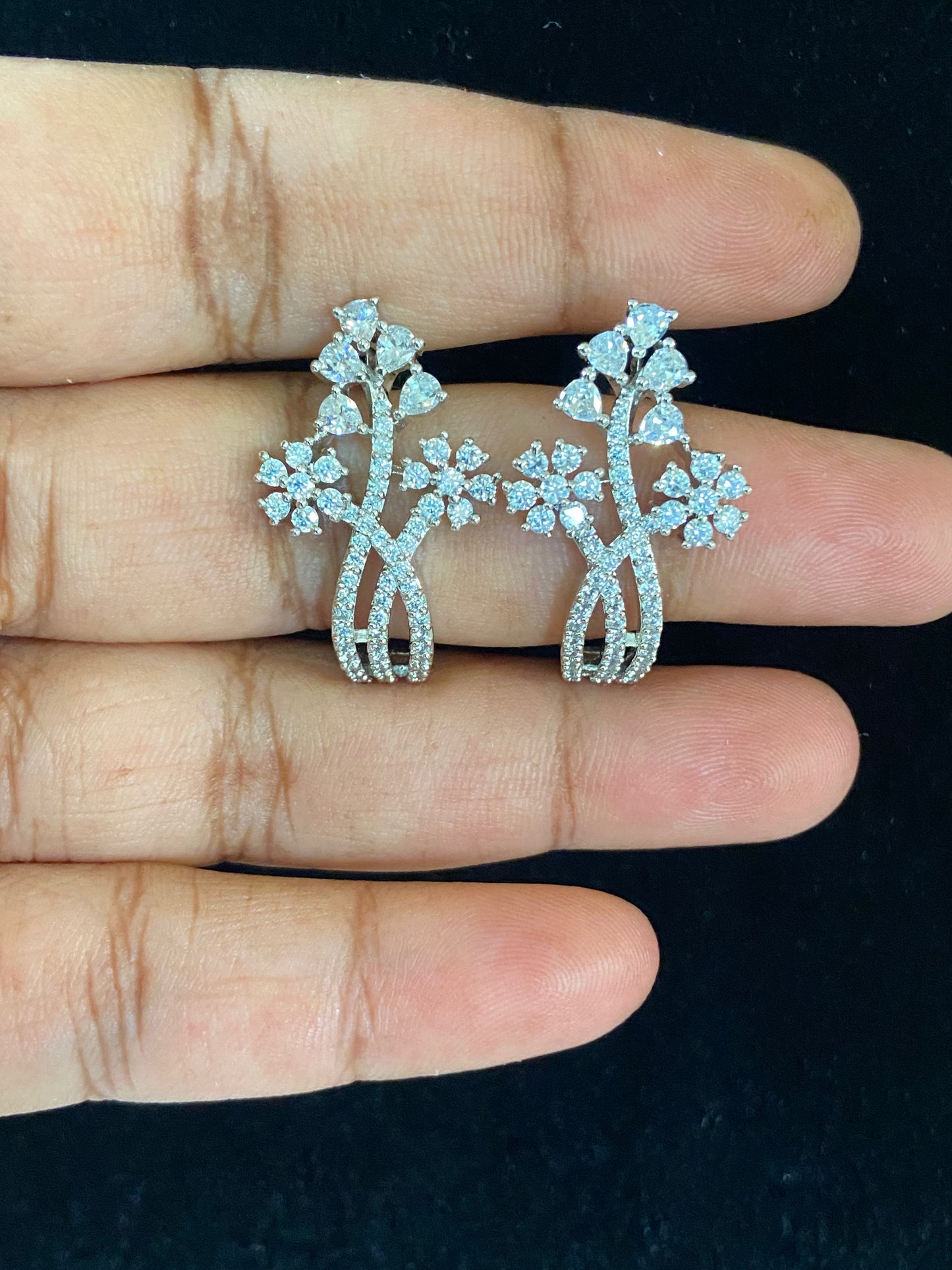 Floral AD Earrings | Indian Jewelry In USA