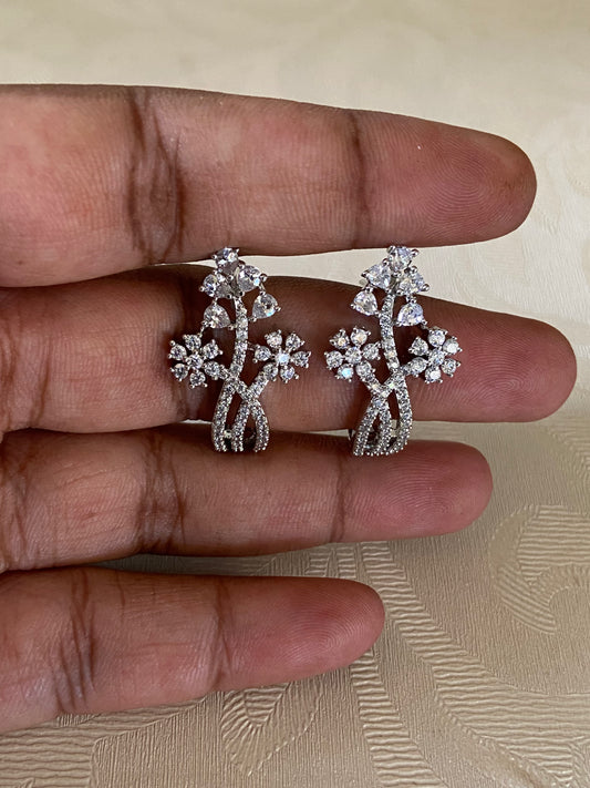 Floral AD Earrings | Indian Jewelry In USA