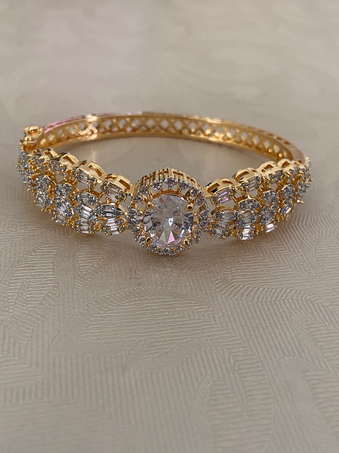 CZ 2Tone Bracelet | Openable Bracelet | Indian Jewelry | Gift Idea