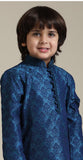 Boys Blue Embroidered Kurta Set