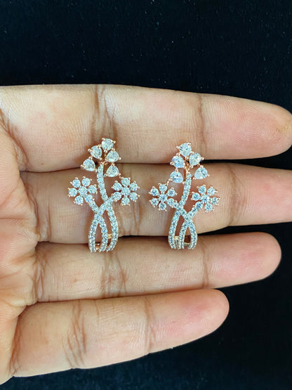 Floral AD Earrings | Indian Jewelry In USA
