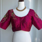 Raw Silk Embroidery Blouse | Saree Blouses in USA
