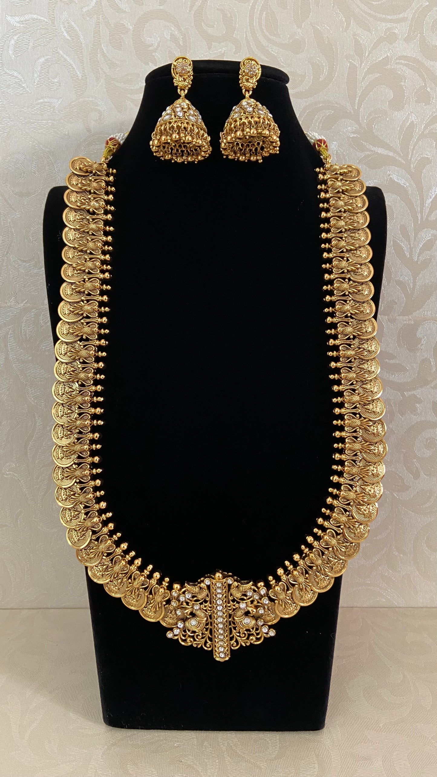 Traditional Kasula Haram With jumkis | Indian jewelry In USA