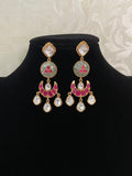 Semi Precious  Kundan Earrings