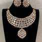 Premium Moissanite Necklace With Studs | Bollywood Jewlery In USA | Indian bridal jewelry