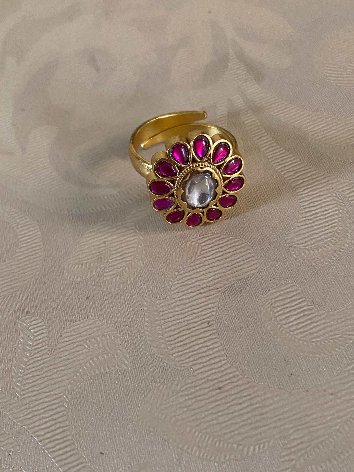 Jadau Kundan Finger Ring | Adjustble Finger Ring