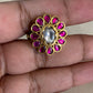 Jadau Kundan Finger Ring | Adjustble Finger Ring