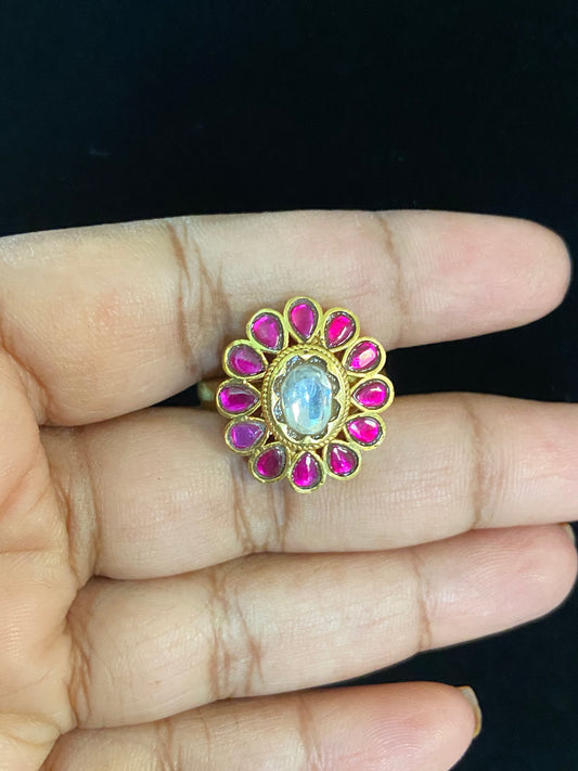 Jadau Kundan Finger Ring | Adjustble Finger Ring