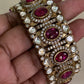 Victorian Kundan Polki & Ruby Stone Bangle