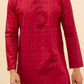 Maroon Linear Printed Kurta