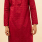 Maroon Linear Printed Kurta