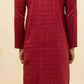 Maroon Linear Printed Kurta