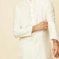 Cream Ikat Patterned Kurta Set