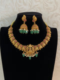 Antique Temple Lakshmi Necklace With Jumkis | Traditional Jewelry In USA