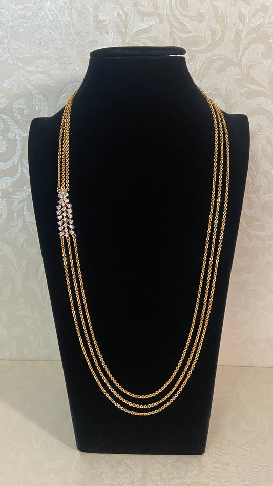 AD Side Pendant Antique Chandraharam | Indian Traditional Jewelry In USA