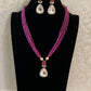 Polki Kundan Pendant Beads Mala Necklace | Indian Jewelry