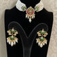 Jadau Kundan & Pearl Choker with Earrings |  South Indian jewelry