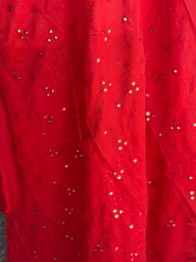 Chanderi Embroidered Dupatta | Mirror Work Dupatta | Party Wear Dupatta