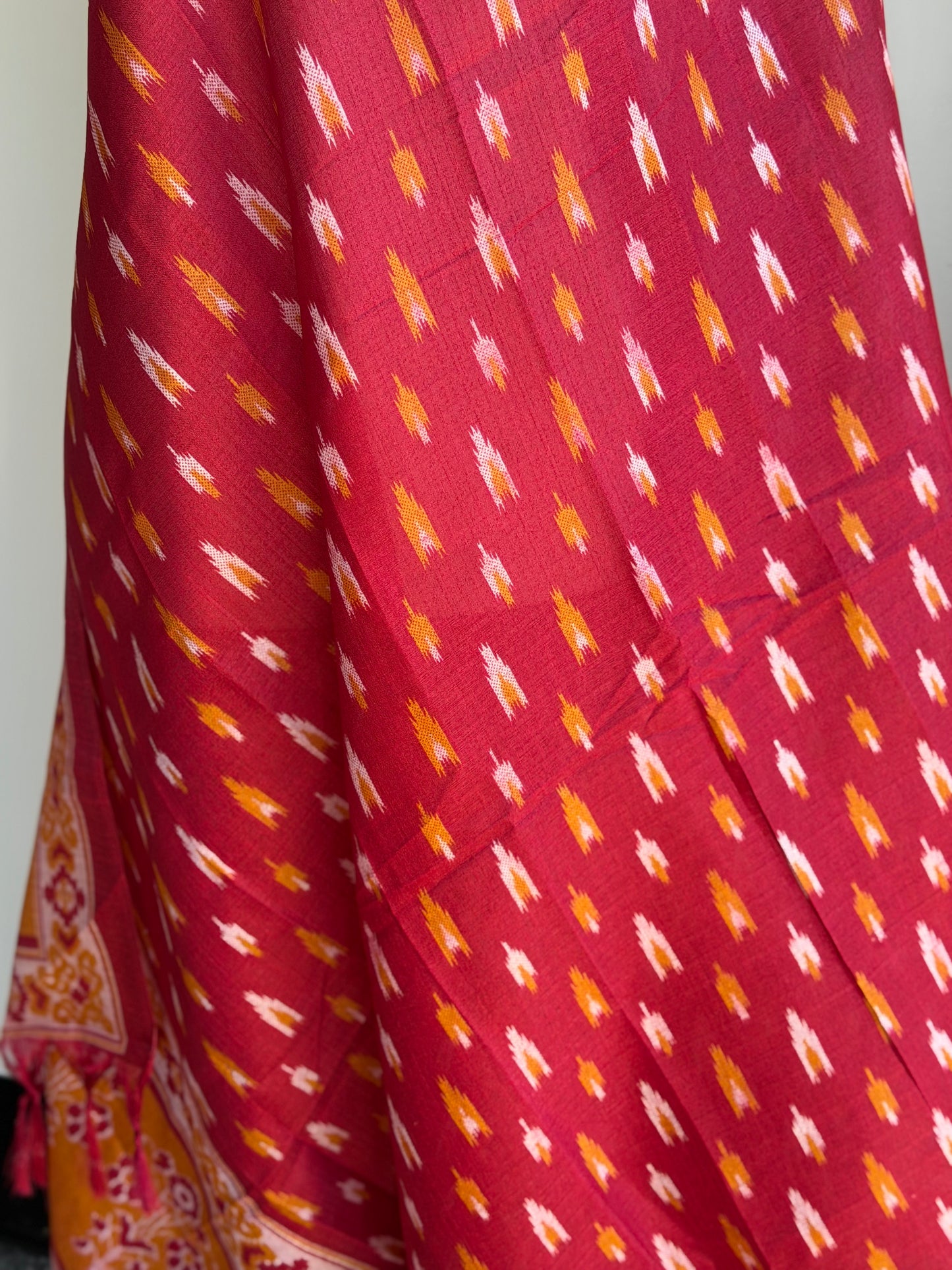 Art Silk Red Dupatta |  Party wear Dupatta
