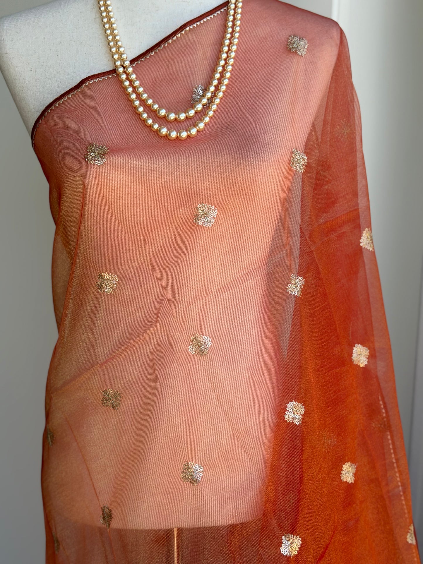 Shimmer Tissue Silk Dupatta | Party Wear Dupatta
