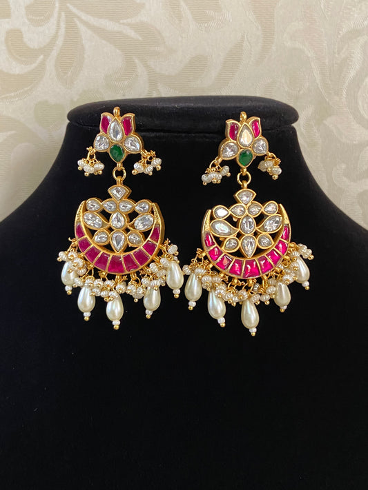 Jadau Kundan Earrings | Indian Earrings