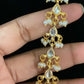 Kundan & Pearl Pendant Chain  Necklace With Earrings