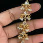 Kundan & Pearl Pendant Chain  Necklace With Earrings