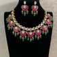 Moissanite & Jadau Fusion Bridal Necklace Set | Indian Jewelry