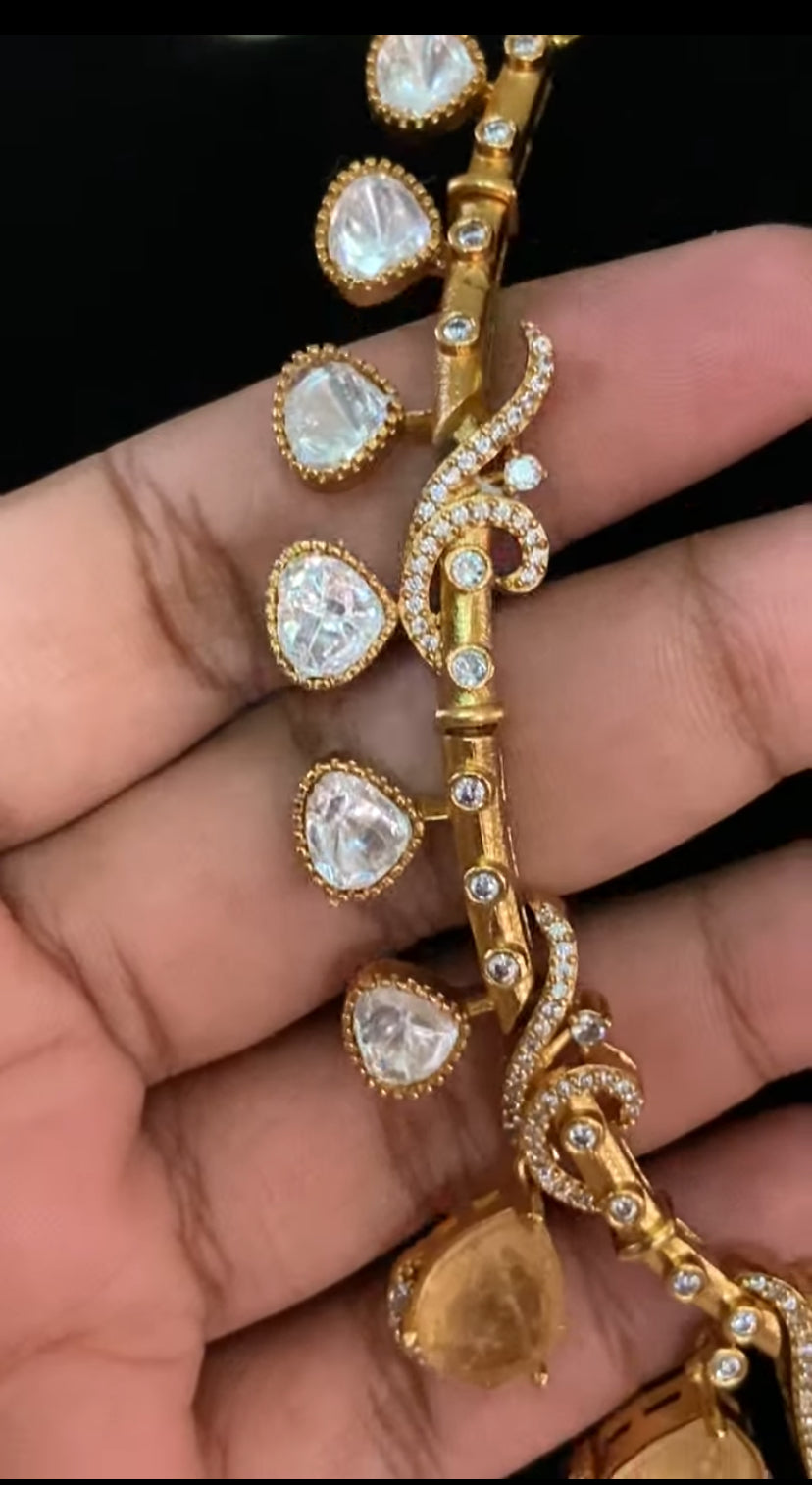 Moissanite & doublets Designer Necklace | Latest Indian jewelry